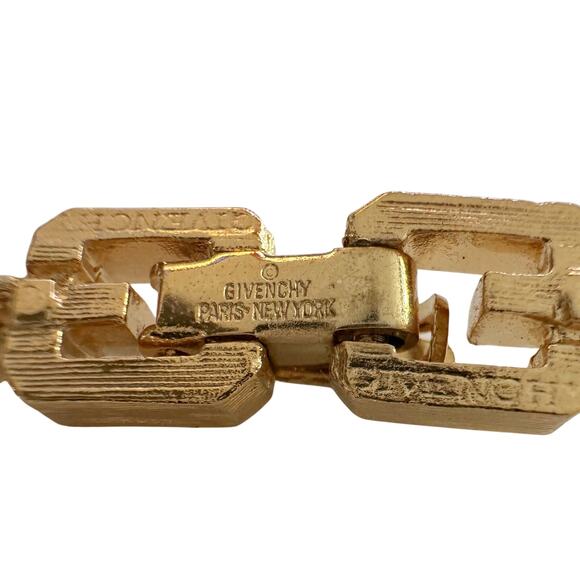 Givenchy G Link Gold Plate Bracelet - Picture 12 of 16